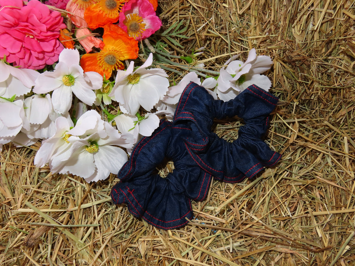 DENIM SCRUNCHIES
